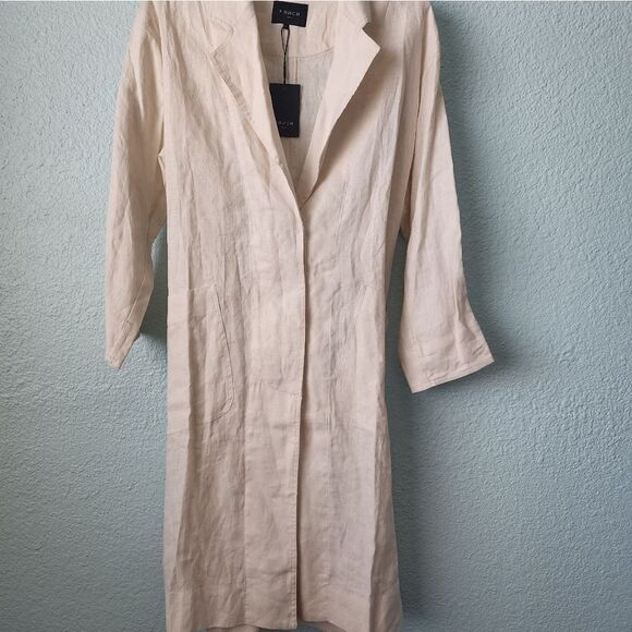 FRNCH PARIS 100% linen coat style dress new with tags - Picture 11 of 12